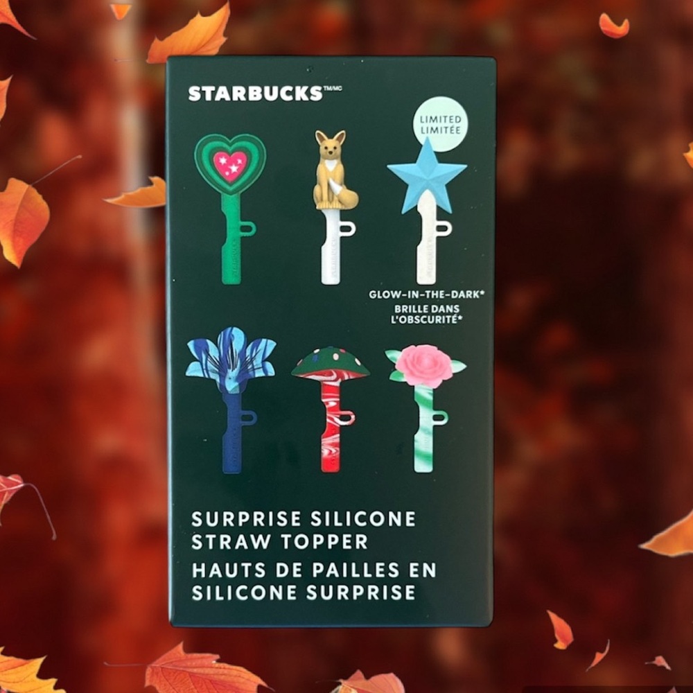 New Starbucks Mystery Surprise Sealed in Box Silicone Straw Topper